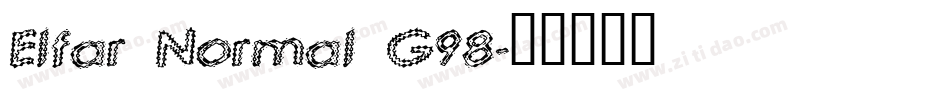 Elfar Normal G98字体转换